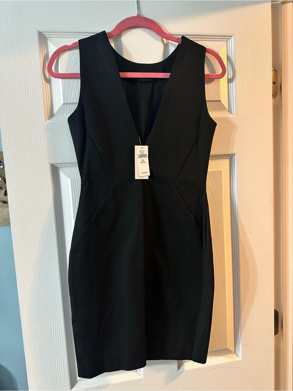 Banana Republic Black V-Neck Sheath Dress